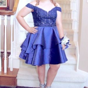 Midnight blue short formal dress